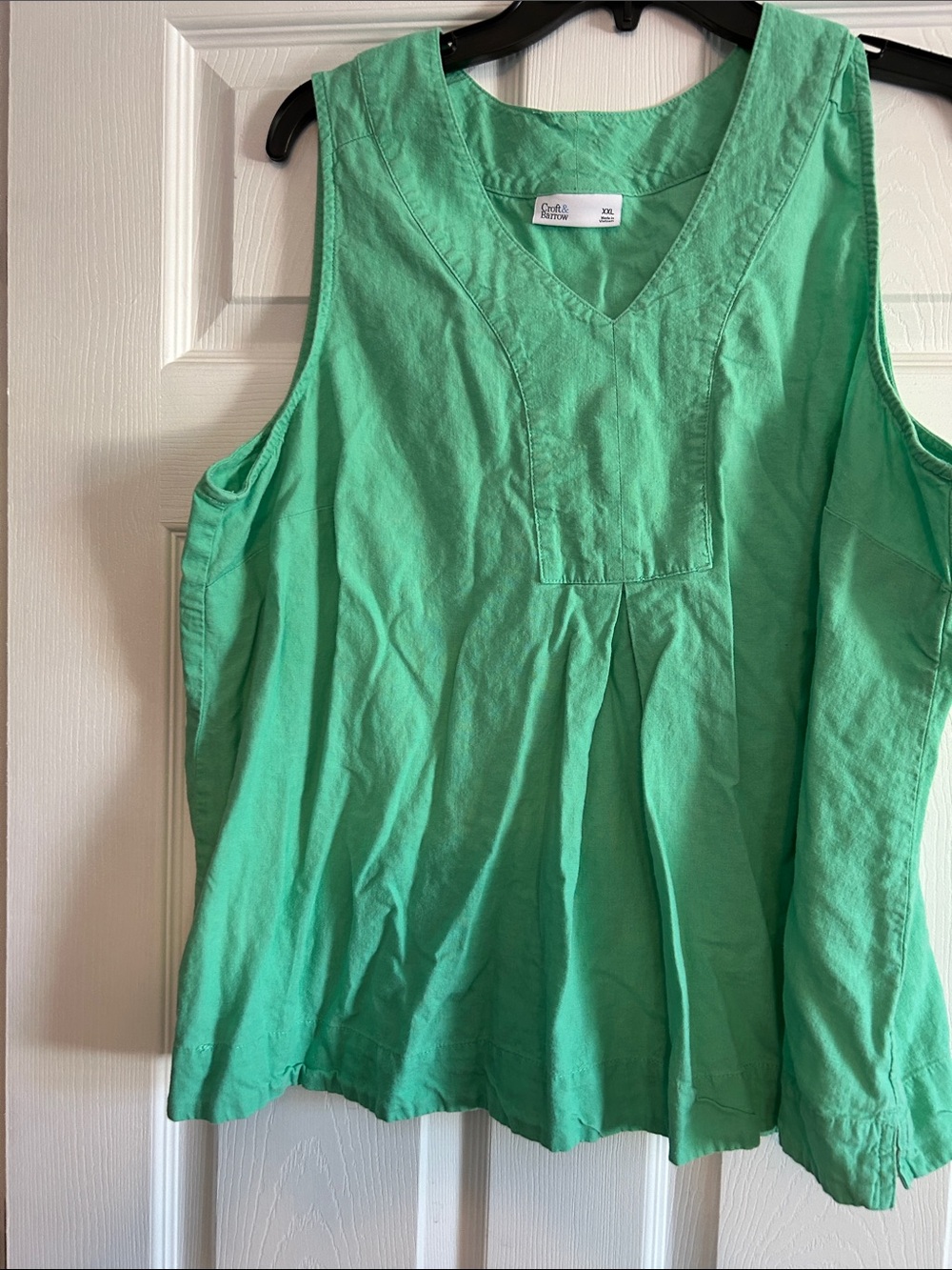 croft & barrow Mint Green Sleeveless V-Neck Tank